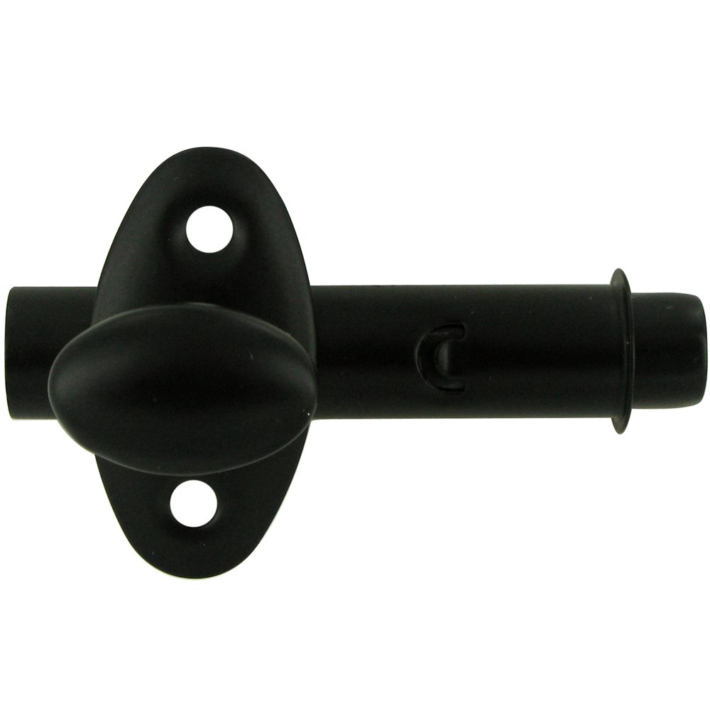 Deltana Solid Brass Mortise Bolt in Paint Black