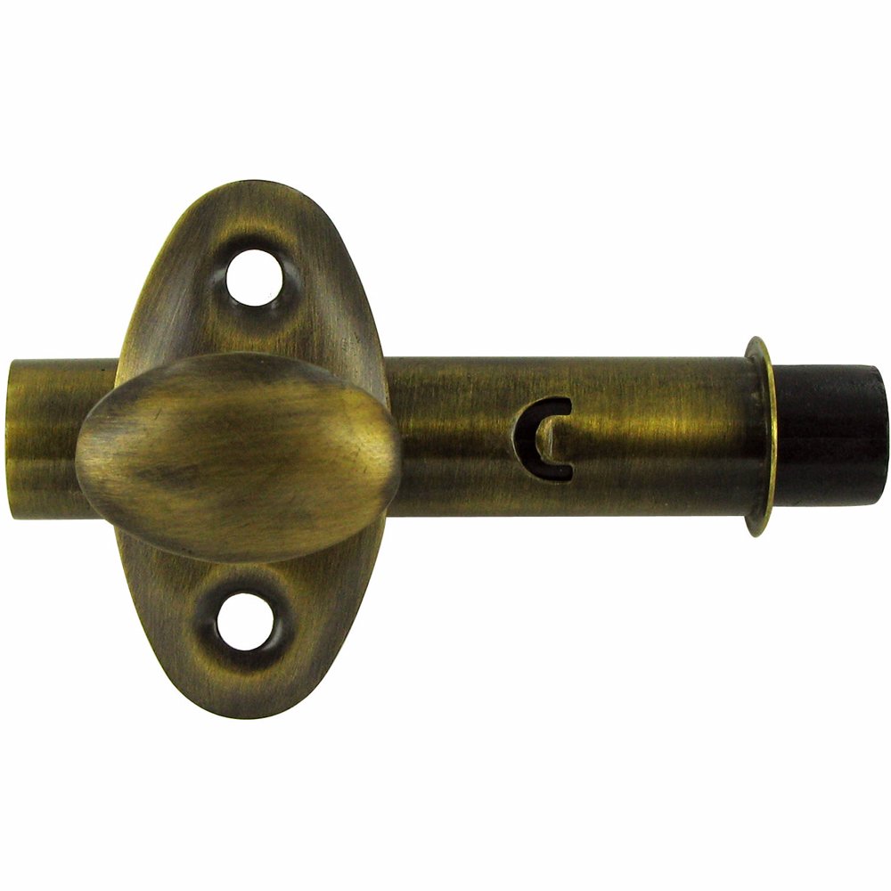 Deltana Solid Brass Mortise Bolt in Antique Brass