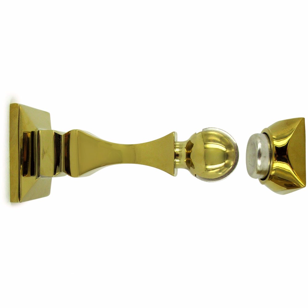 Deltana Solid Brass 3 1/2" Magnetic Door Holder in PVD Brass