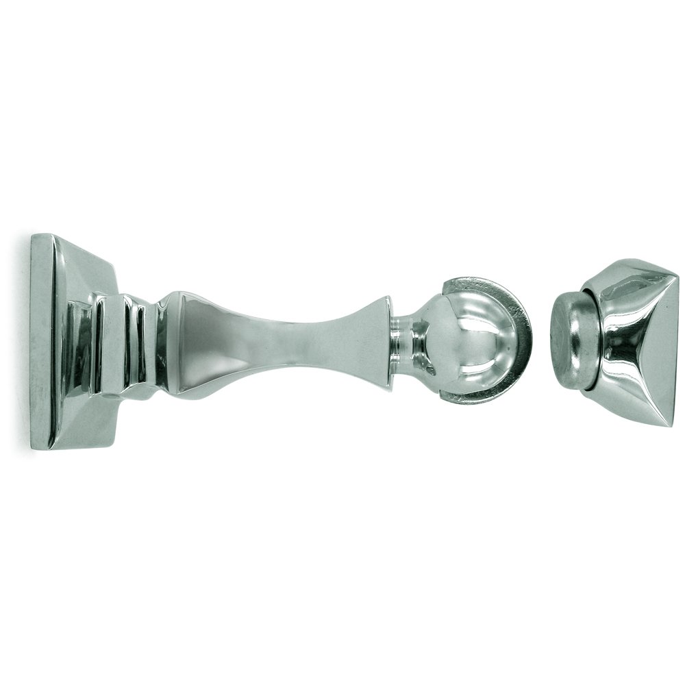 Deltana Solid Brass 3 1/2" Magnetic Door Holder in Polished Chrome