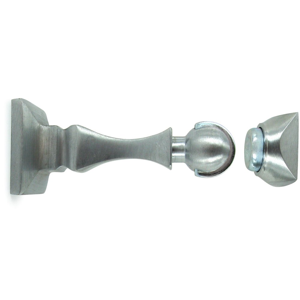Deltana Solid Brass 3 1/2" Magnetic Door Holder in Brushed Chrome