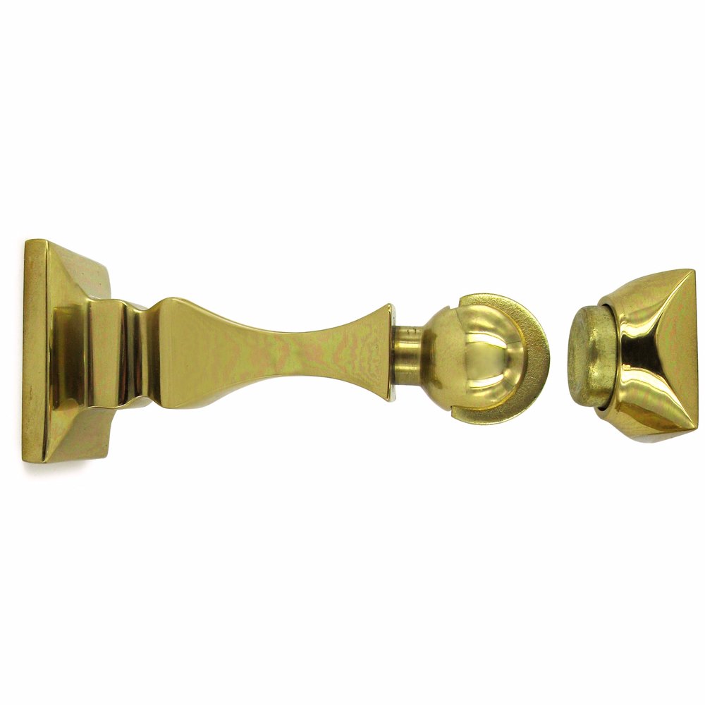 Deltana Solid Brass 3 1/2" Magnetic Door Holder in Polished Brass