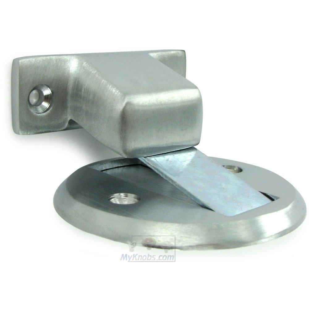 Deltana Solid Brass 2 1/2" Diameter Flush Magnetic Door Holder in Brushed Chrome