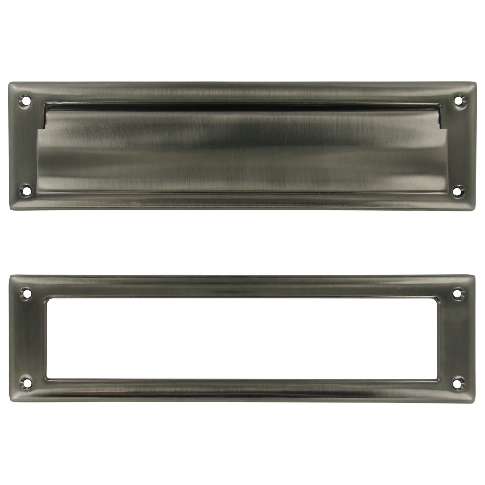 Deltana Solid Brass Mail Slot in Antique Nickel