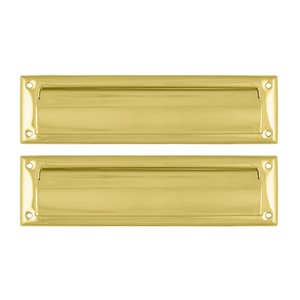 Deltana Mail Slot 13 1/8" with Interior Flap in PVD Brass
