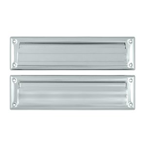 Deltana Mail Slot 13 1/8" with Interior Flap in Polished Chrome