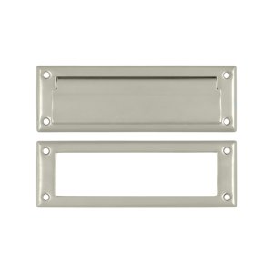 Deltana Mail Slot 8 7/8" with Interior Frame in Brushed Nickel