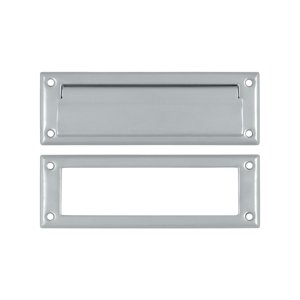 Deltana Mail Slot 8 7/8" with Interior Frame in Brushed Chrome