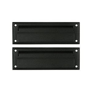 Deltana Mail Slot 8 7/8" with Back Plate in Paint Black