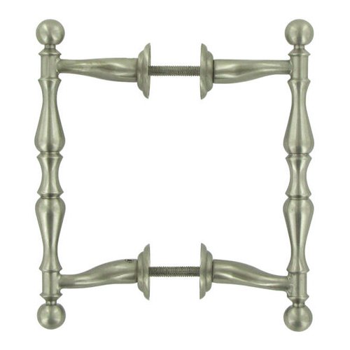 Deltana Solid Brass 4 3/16" Centers Off Set Back to Back in Brushed Nickel