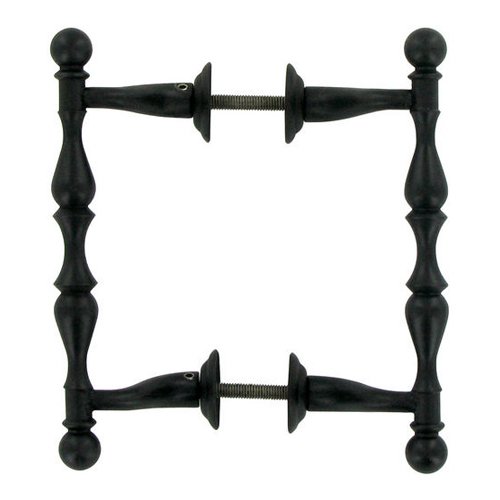 Deltana Solid Brass 4 3/16" Centers Off Set Back to Back in Paint Black