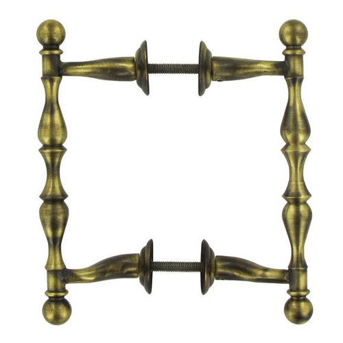 Deltana Solid Brass 4 3/16" Centers Off Set Back to Back in Antique Brass