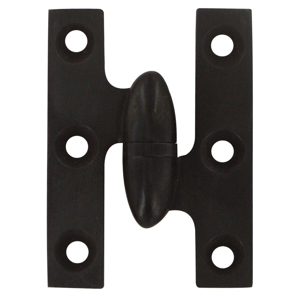 Deltana Solid Brass 2" x 1 1/2" Right Handed Olive Knuckle Hinge (Sold Individually) in Oil Rubbed Bronze