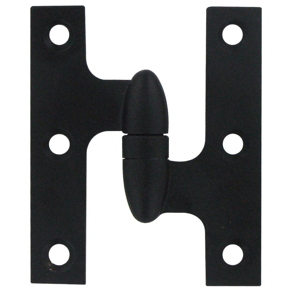 Deltana Solid Brass 3" x 2 1/2" Right Handed Olive Knuckle Door Hinge (Sold Individually) in Paint Black
