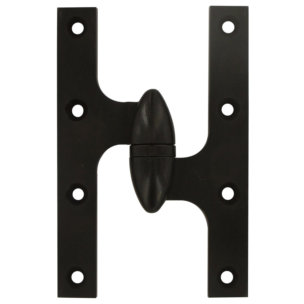 Deltana Solid Brass 6" x 4" Right Handed Olive Knuckle Door Hinge (Sold Individually) in Oil Rubbed Bronze