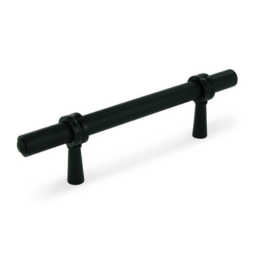 Deltana Solid Brass 4 3/4" Long Adjustable Handle in Paint Black