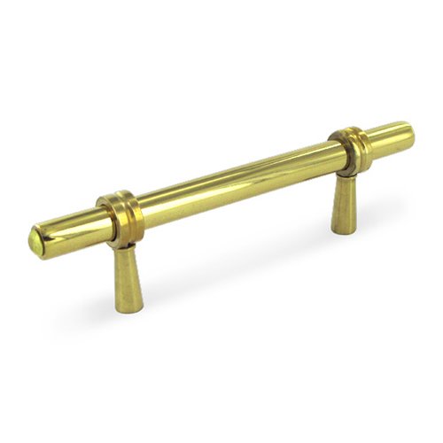 Deltana Solid Brass 4 3/4" Long Adjustable Handle in Polished Brass