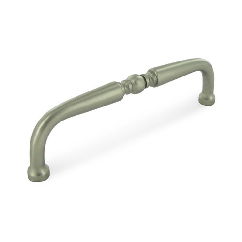 Deltana Solid Brass 4" Centers Traditional Wire Pull in Brushed Nickel
