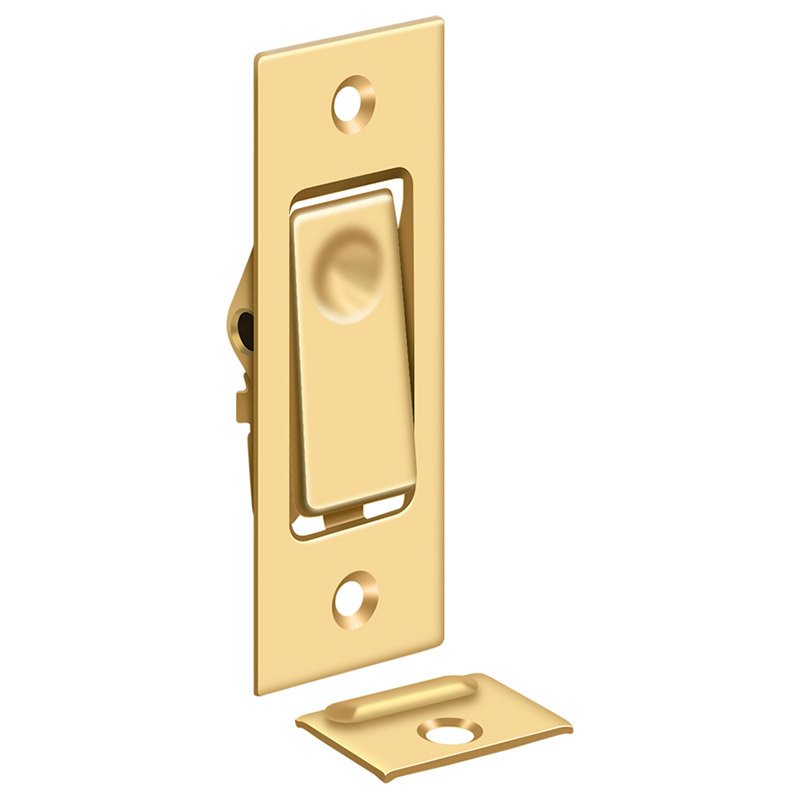 Deltana Pocket Door Jamb Bolt in PVD Polished Brass