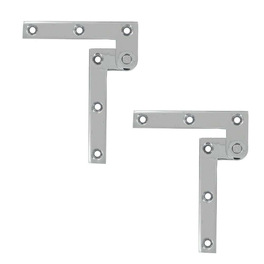 Deltana Solid Brass 3 7/8" x 5/8" x 1/4" Pivot Door Hinge (Sold as a Pair) in Polished Chrome