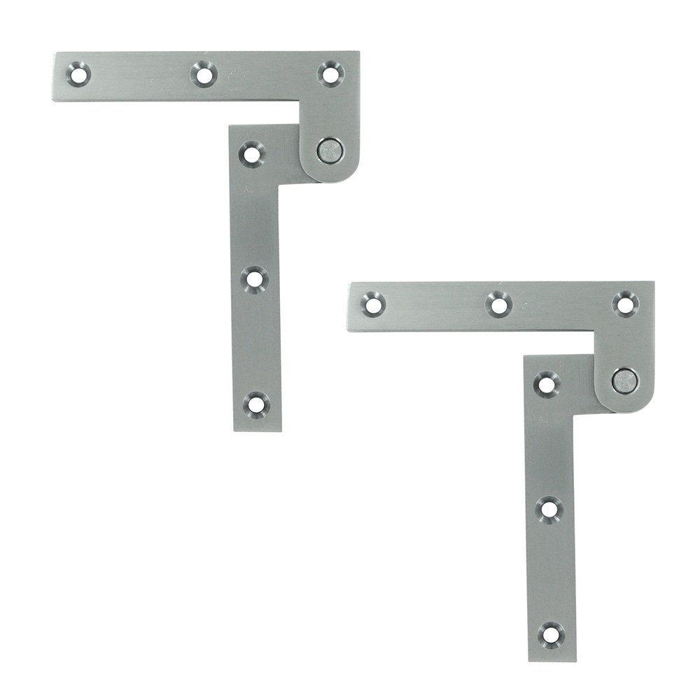 Deltana Solid Brass 3 7/8" x 5/8" x 1/4" Pivot Door Hinge (Sold as a Pair) in Brushed Chrome