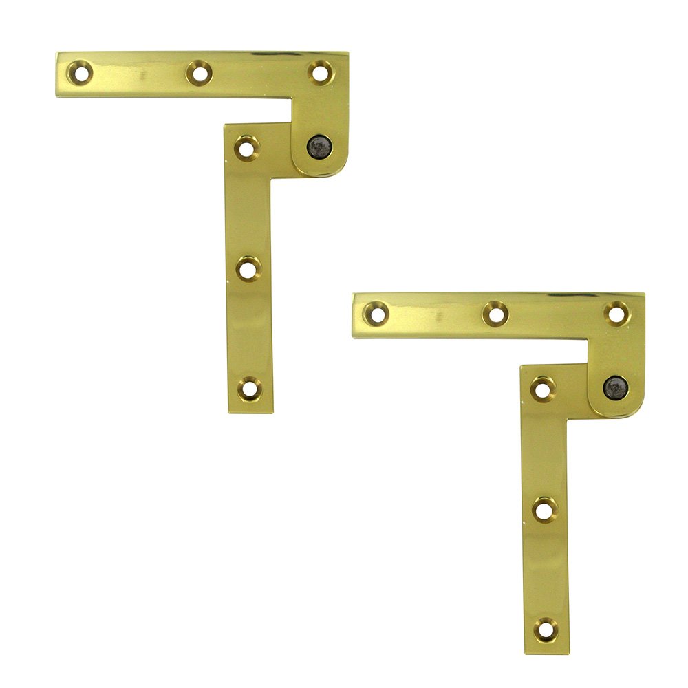 Deltana Solid Brass 3 7/8" x 5/8" x 1/4" Pivot Door Hinge (Sold as a Pair) in Polished Brass