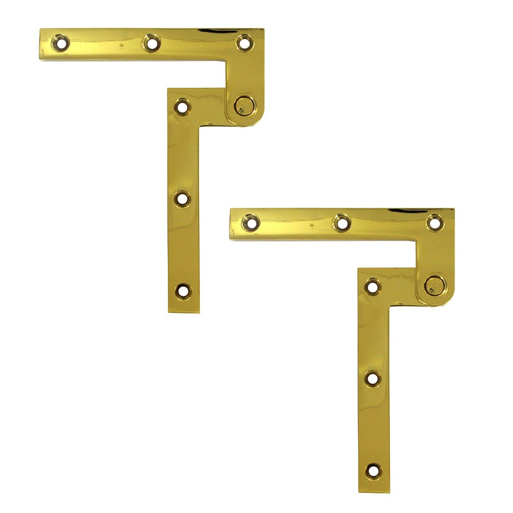 Deltana Solid Brass 4 3/8" x 5/8" x 1/4" Pivot Door Hinge (Sold as a Pair) in PVD Brass