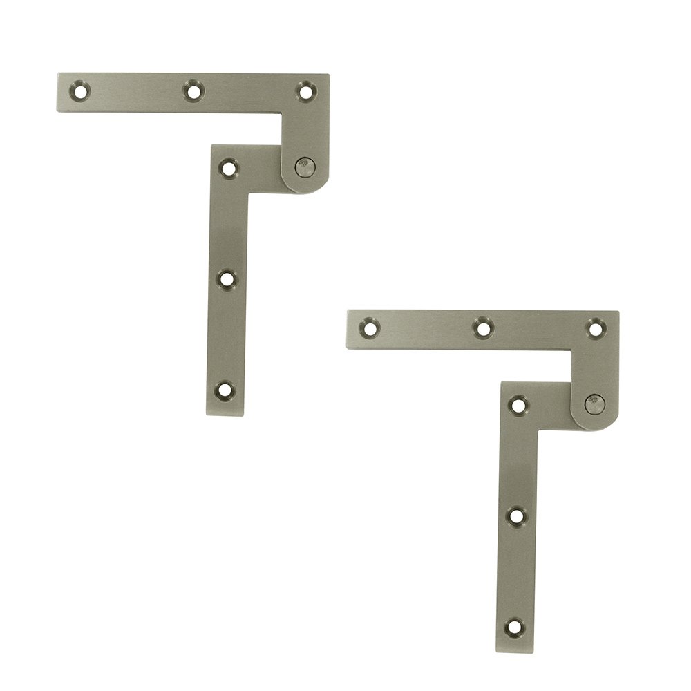 Deltana Solid Brass 4 3/8" x 5/8" x 1/4" Pivot Door Hinge (Sold as a Pair) in Brushed Nickel