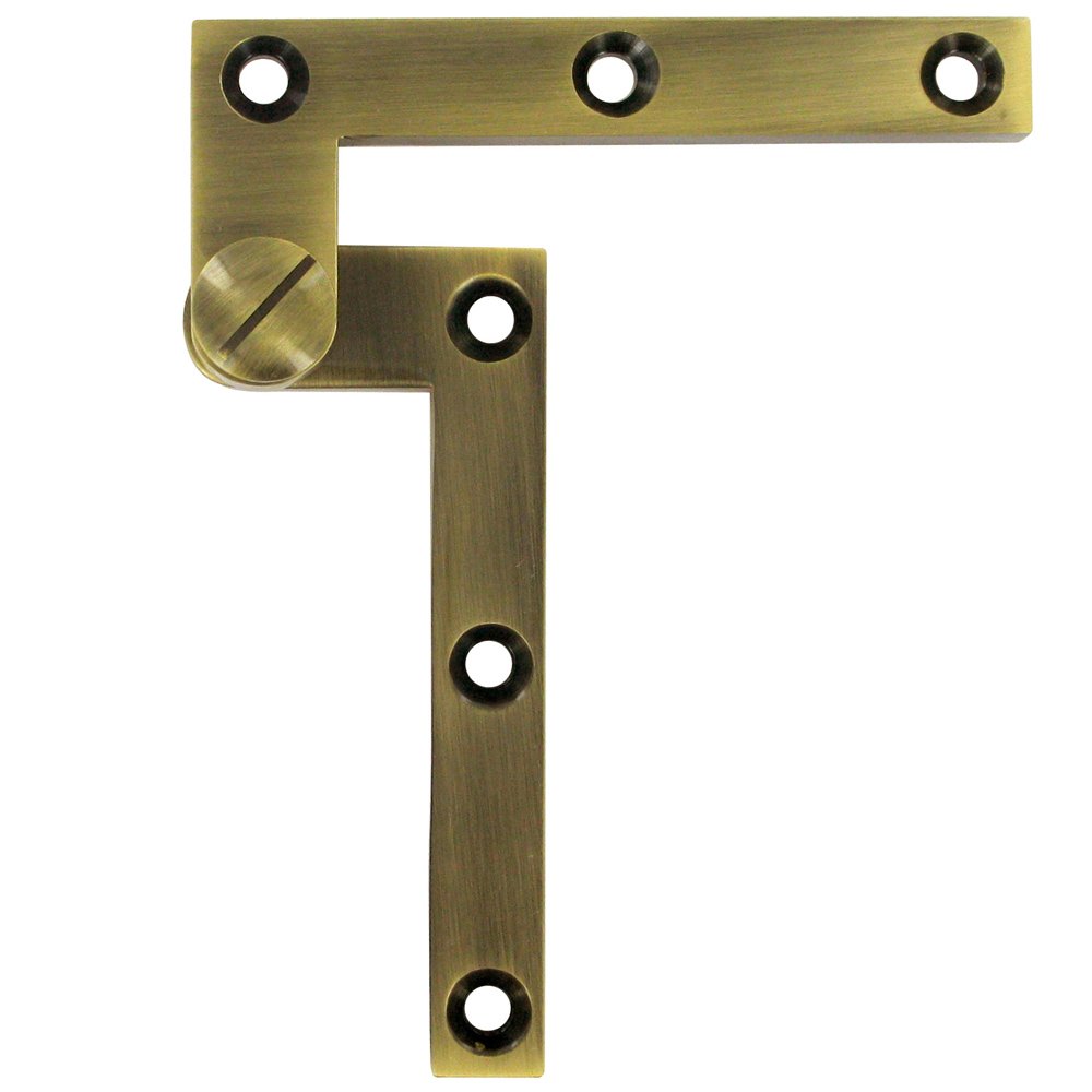 Deltana Solid Brass 4 3/8" x 5/8" x 3/8" Pivot Door Hinge (Sold as a Pair) in Antique Brass