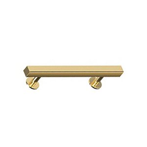 Deltana 4" Centers Pommel Bar Pull in PVD Polished Brass