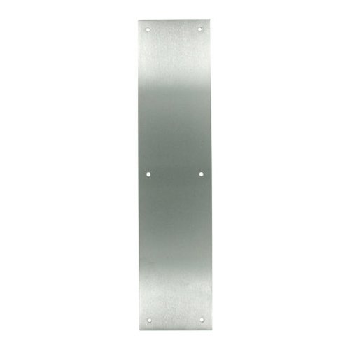 Deltana Solid Brass 15" x 3 1/2" Push Plate in Brushed Chrome