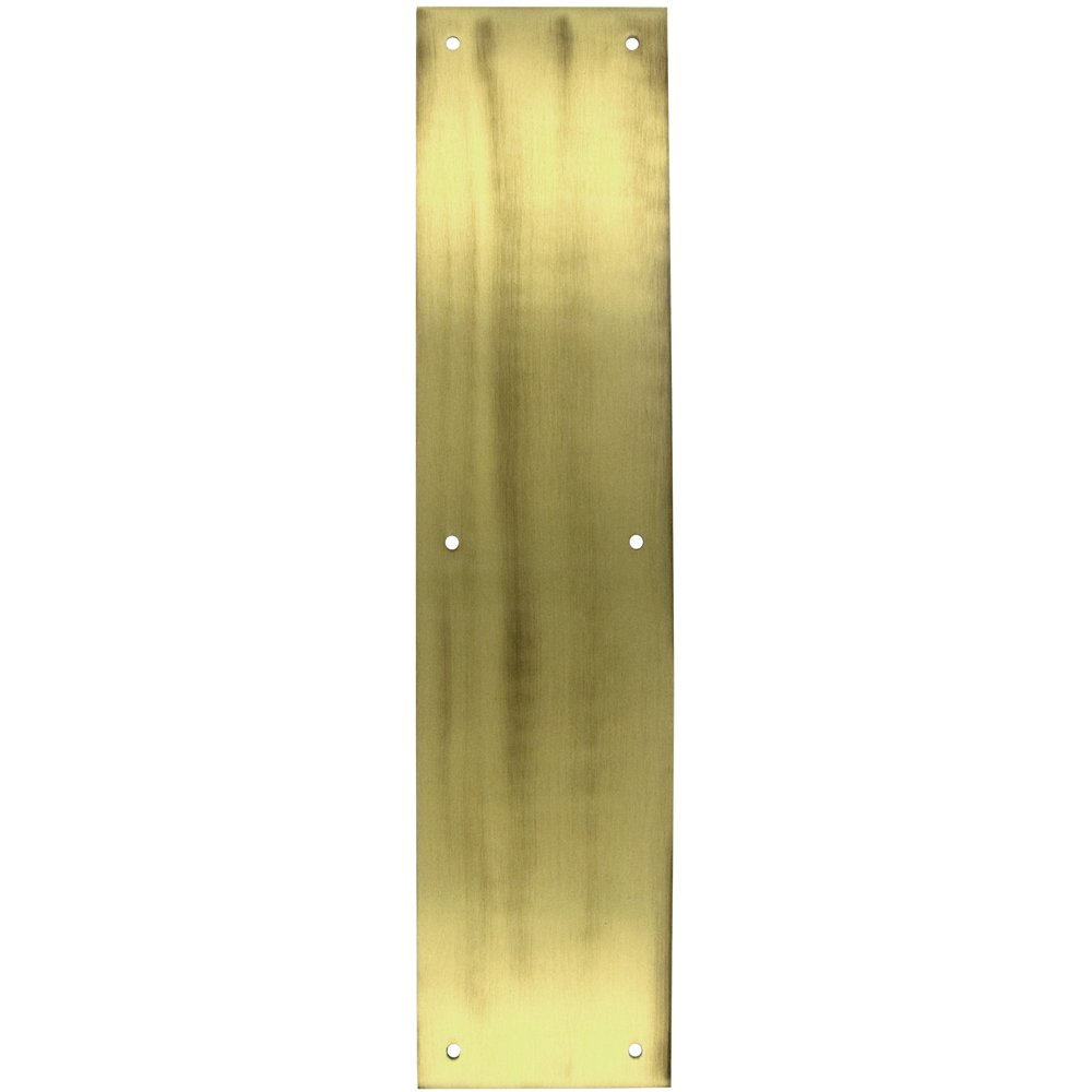 Deltana Solid Brass 15" x 3 1/2" Push Plate in Antique Brass