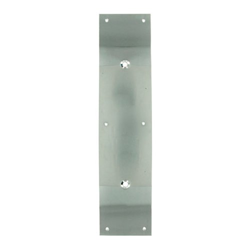 Deltana Solid Brass 15" Long Backplate for 8" Centers Door Pull in Polished Chrome