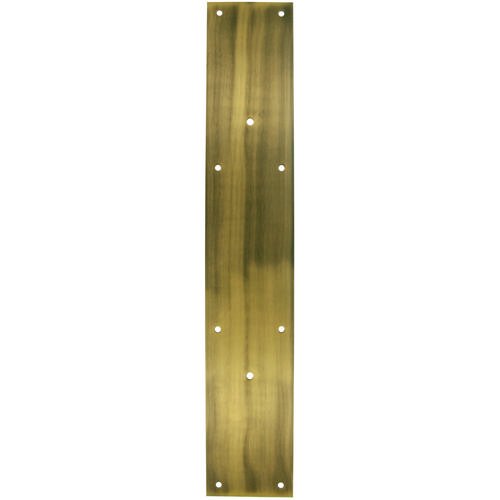 Deltana Solid Brass 20" Long Backplate for 10" Centers Door Pull in Antique Brass