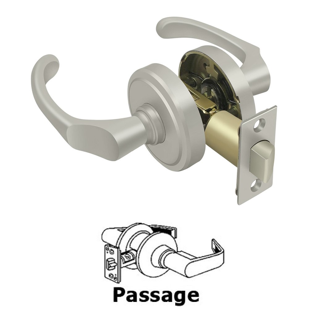 Deltana Chapelton Lever Passage in Brushed Nickel