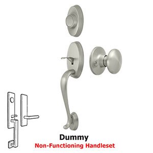 Deltana Riversdale Handleset with Round Knob Dummy in Brushed Nickel