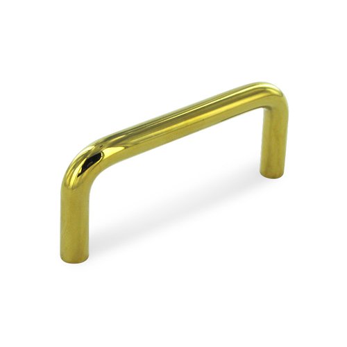 Deltana Solid Brass 3" Centers Wire Pull in Polished Brass