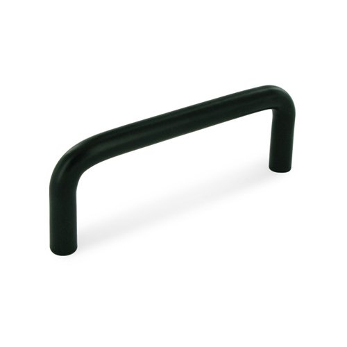 Deltana Solid Brass 3 1/2" Centers Wire Pull in Paint Black