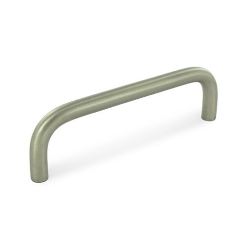 Deltana Solid Brass 4" Centers Wire Pull in Brushed Nickel