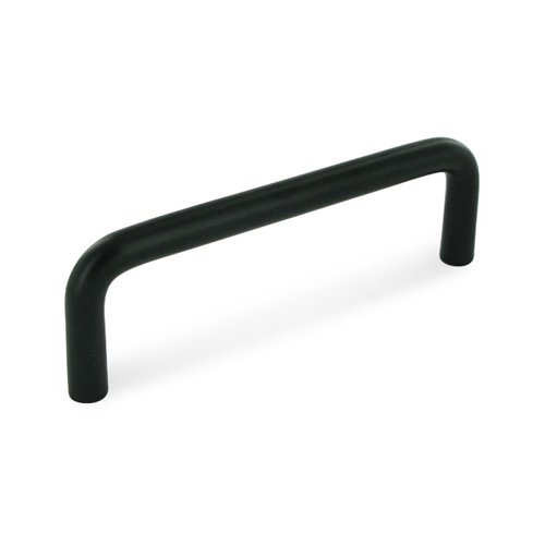 Deltana Solid Brass 4" Centers Wire Pull in Paint Black