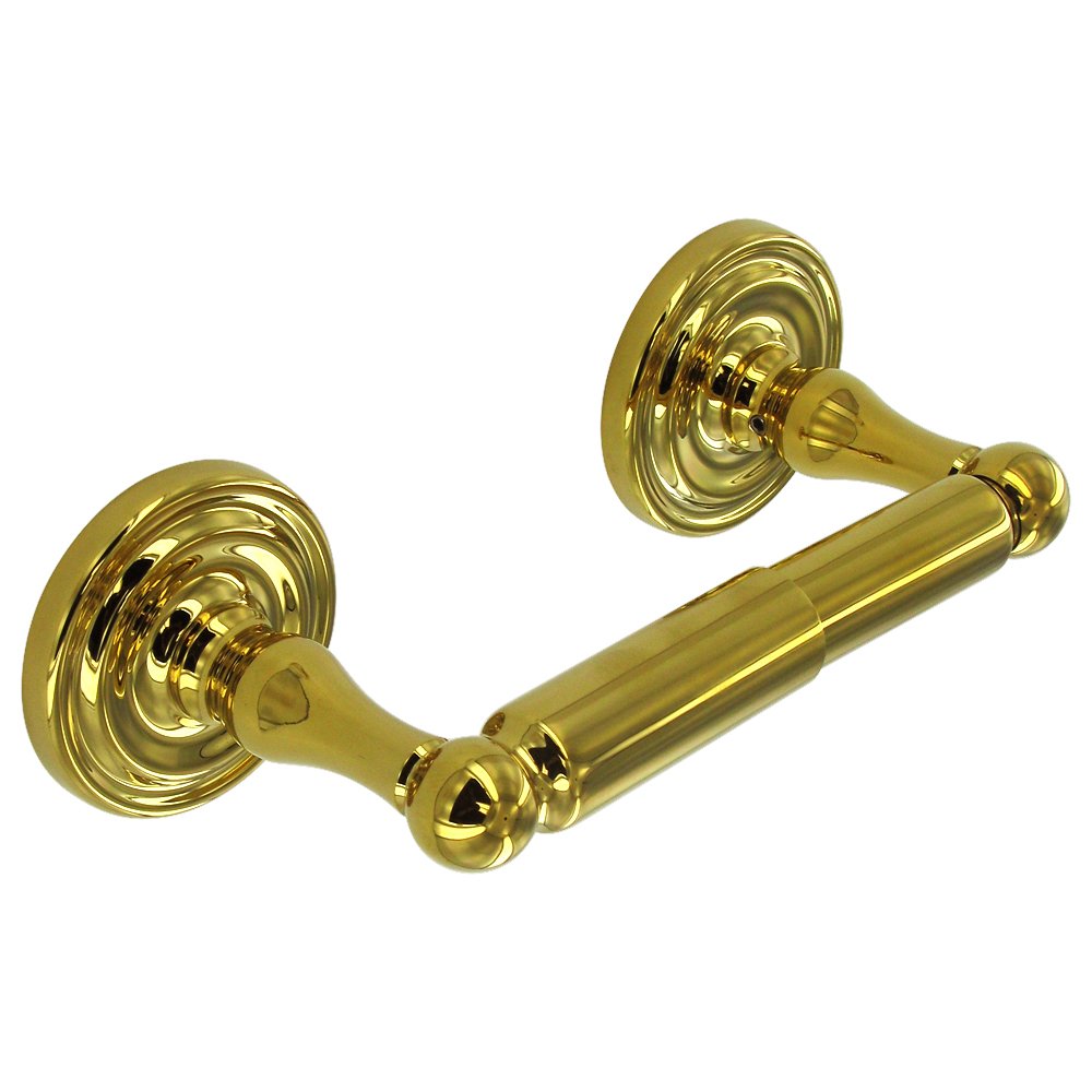 Deltana Double Post Toilet Paper Holder in PVD Brass