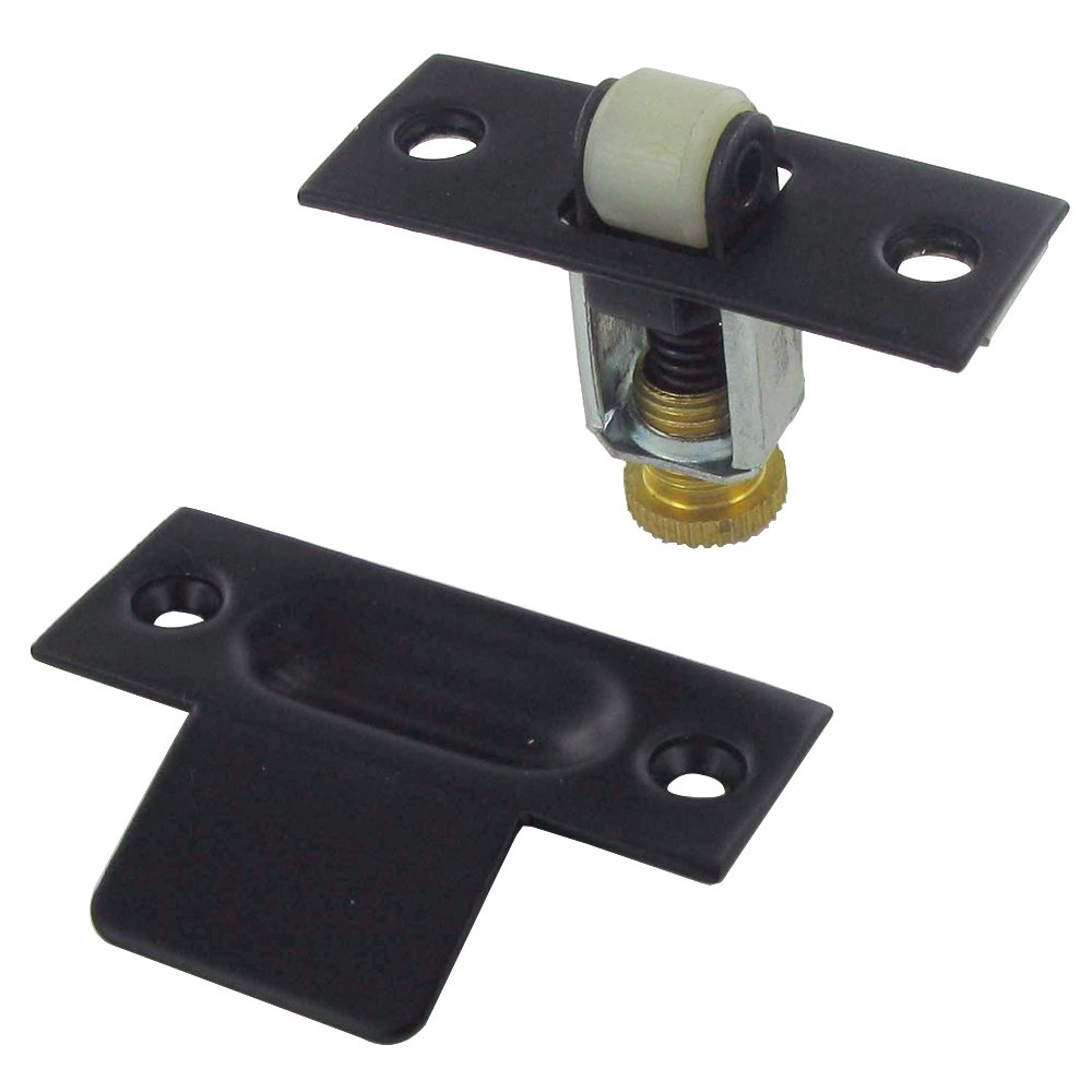 Deltana Solid Brass Roller Catch in Paint Black