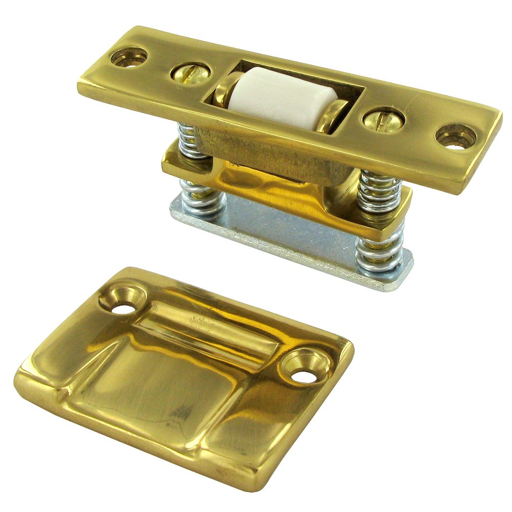 Deltana Solid Brass Heavy Duty Roller Catch in Polished Brass