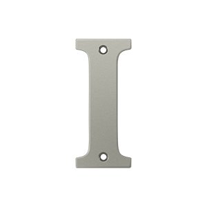 Deltana Solid Brass 4" Residential House Letter I in Brushed Nickel