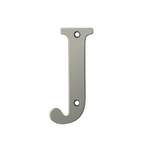 Deltana Solid Brass 4" Residential House Letter J in Brushed Nickel