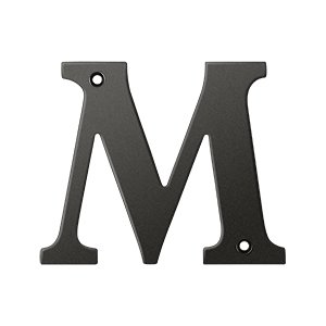 Deltana Solid Brass 4" Residential House Letter M in Oil Rubbed Bronze