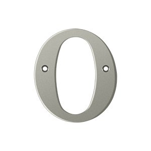 Deltana Solid Brass 4" Residential House Letter O in Brushed Nickel