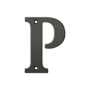 Deltana Solid Brass 4" Residential House Letter P in Oil Rubbed Bronze