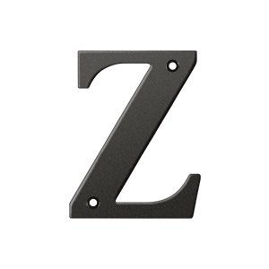 Deltana Solid Brass 4" Residential House Letter Z in Oil Rubbed Bronze