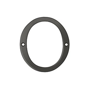 Deltana Solid Brass 4" Residential House Number 0 in Oil Rubbed Bronze